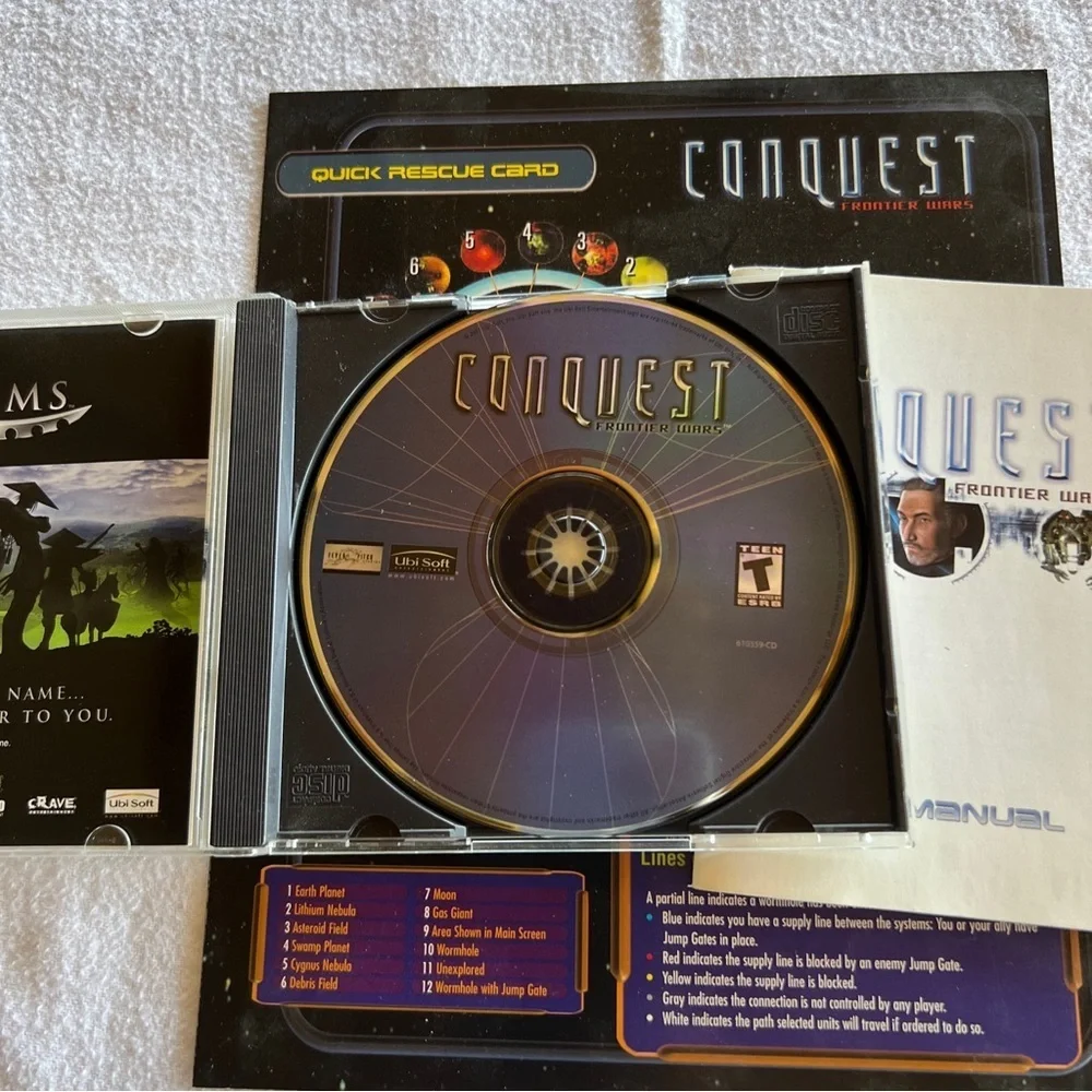 Conquest Frontier Wars 2001 CD-ROM PC Game With Manual & Quick Reference Card